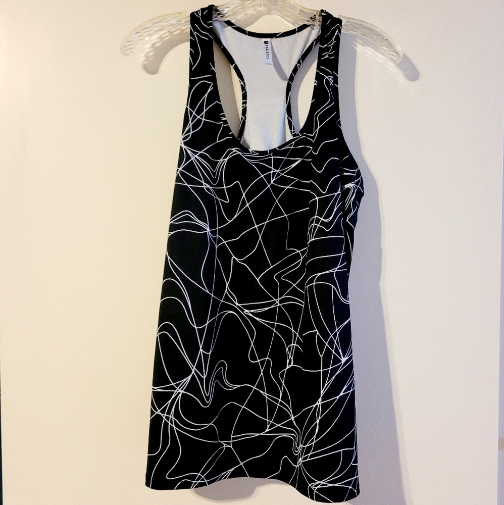 NWOT!! Fabletics Black/White Racerback Tank